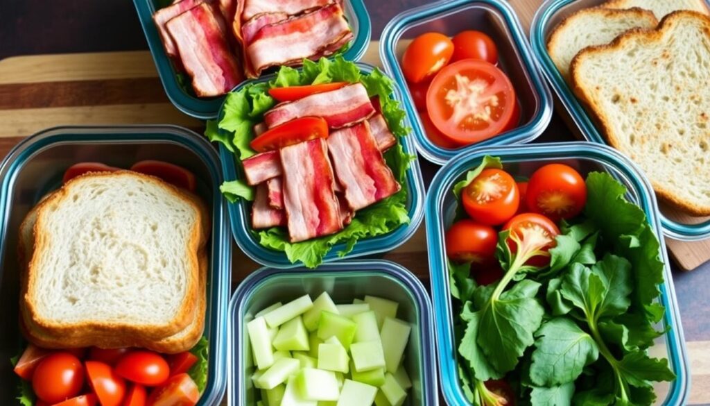 BLT sandwich meal prep