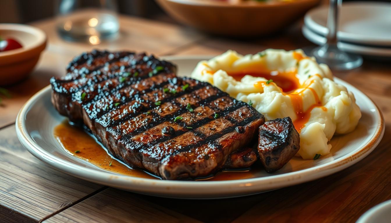 Steak with Mashed Potatoes