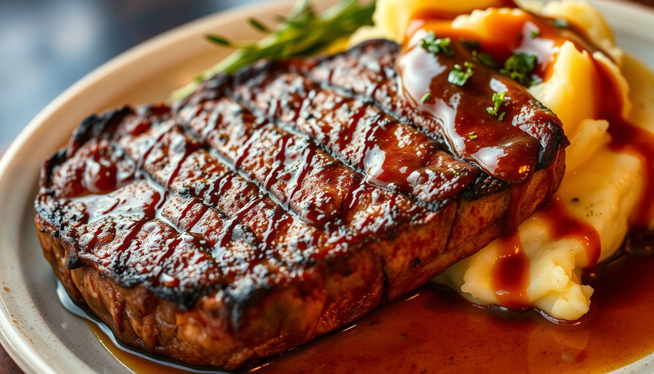 Steak with Mashed Potatoes