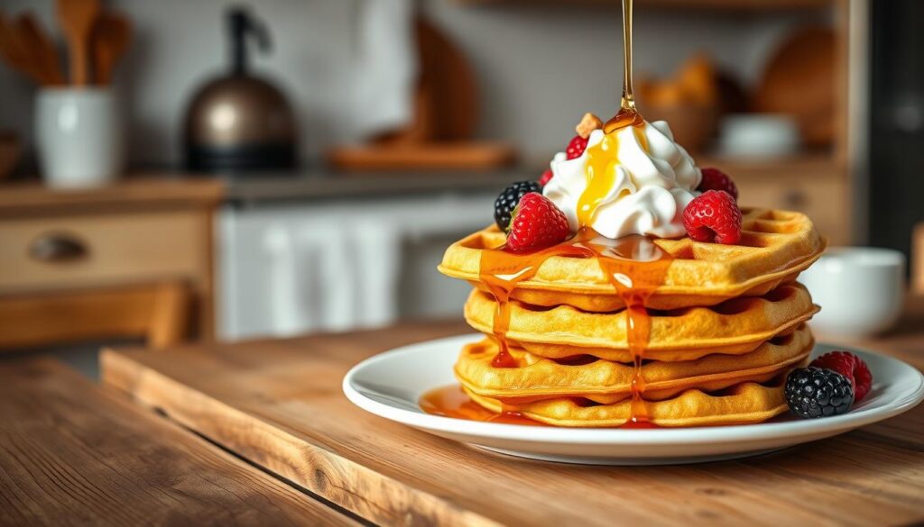 homemade Belgian waffles